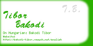 tibor bakodi business card